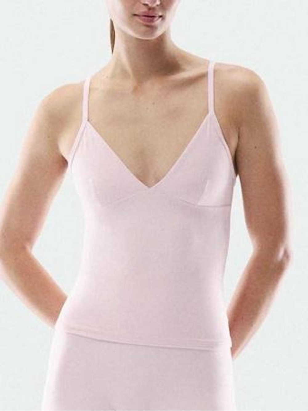 Aritzia BUTTER Vibrant V-Neck Camisole in Magnolia Light Pink. *NWT*